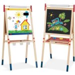 3 en 1 chevalet pour enfants en bois de pin tableau magntique en double face 3 hauteurs disponibles