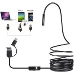 3 en 1 endoscope industriel 1200p hd cam�ra endoscopique 8 mm �tanche ip67 c�ble de 3. 5m avec 8 led ...