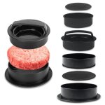 Presse � hamburger - professionnel - 3 en 1 - antiadh�sive - poign�e abs - blanc