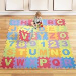 3 - en - 1 puzzle tapis mousse jouet ducatif tapis de jeu pour bb - homewell - eva multicolore - alphabets ...