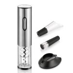 3 en 1 tire bouchon electrique ouvre - bouteille electrique de vin dacier inoxydable argent 3 en 1 tire bouchon electrique ouvre - bouteille electrique de vin dacier inoxydable argent