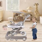 3 en 1 trotteur b�b� pliable pipipoxer - trotteur b�b� �volutif avec jouets et hauteur r�glable - 65x58x90cm ...