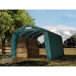 Toolport abri tunnel robuste 33x48 m rsistant aux intempries bche pvc 800 n abri vert - type de sol ...