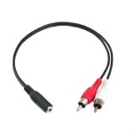 35 mm st�r�o jack femelle pour 2 rca m�le adaptateur casque y c�ble audio