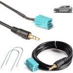 35mm c�ble aux autoradio adaptateur musique audio pour renault clio noir