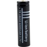 3. 7v 6000mah 18650 noir batterie rechargeable li - ion pour lampe de poche