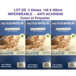 Protège matelas housse - 3 aleses - 140 x 200 cm - imperméable - anti - acariens - anti - moisissures ... Protège matelas housse - 3 aleses - 140 x 200 cm - imperméable - anti - acariens - anti - moisissures ...