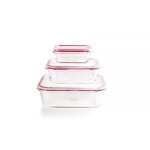 Botes de conservation gigogne - ibili - lot de 3 - verre - transparent - 018l 065l 15l