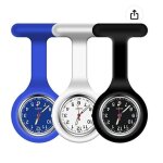 Montre - nurse - 3 broches en silicone - Épingle de sûreté - Étui souple - cadran en alliage Montre - nurse - 3 broches en silicone - Épingle de sûreté - Étui souple - cadran en alliage