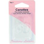 3 canettes en plastique pour boitier horizontal de machine  coudre janone brothersinger
