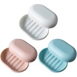 3 couleurs porte - savon de voyage avec couvercle bo�te � savon de douche portable �tanche et �tanche ...