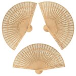 3 �ventails en bois naturel � d�corer 20 cm