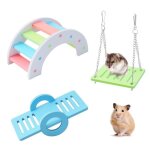 3 jouets pour hamster pont arc - en - ciel et balanoire jouets descalade et de jeu accessoires de cage ...