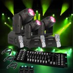 Pack lumire 3 lyres lmh250 - rc ibiza light dmx + 1 console lc192dmx + cables - dj soire
