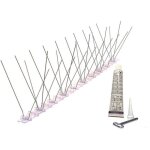 3 mtres pics anti pigeons bird - tech en acier inoxydable + 1 colle transparent garantie 10 ans