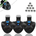3 pack dtecteur electronique sensible alarme de touche de la canne  pche sondeur avec indicateur led ...