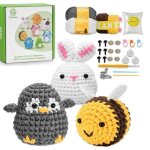 3 pack kit de crochet pour d�butantkit de d�marrage au crochet avec tutoriels vid�o �tape par �tape crochet ...