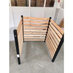 3 panneaux cl�ture de jardin modulable 99x895x107cm costway - en bois sapin � lattes avec piquets - cache ...