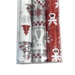 3 papiers cadeaux nol 2024 70x150cm 55gr rouge bordeaux