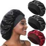 Bonnet de nuit - noname - satin - Élastique - mixte - noir et rouge Bonnet de nuit - noname - satin - Élastique - mixte - noir et rouge
