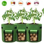 3 pc sacs de culture de pommes de terre pochette de plantation pots en tissu sacs en tissu respirant ...