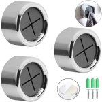 Accroche torchon - aimer belle - 3 pcs - abs cologique - plastique chrom - ventouse