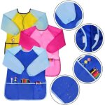 3 pcs blouse peinture impermable tablier de peinture pour enfant 2 - 8 ans tablier manches longues enfant ...