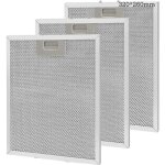 3 pcs filtre  graisse mtallique 320x260mm en aluminium anti - graisse lavable en maille accessoire ...
