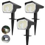 Spot solaire extrieur - 76 led 3 modes dclairage etanche ip65 - lampe solaire exterieur dtecteur de ...