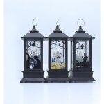 3 pcs lanterne  bougie led dhalloween fantme chteau main halloween lanterne suspendue en dextrieur ...