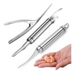 3 pi�ces decortiqueur crevette eplucheur crevette tout en eplucheur de crevettes en acier inoxydable ...