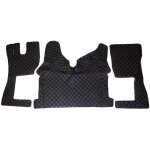 3 pi�ce ensemble noir tapis eco cuir pour fh euro 6 2014 + camion boite de vitesse automatique cot� gauche ...