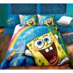 3 pices housse de couette avec 2 taies doreiller 3d bob lponge carr parure de couette avez fermeture ...