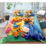 3 pi�ces housse de couette avec 2 taies doreiller 3d winnie lourson parure de couette avez fermeture ...