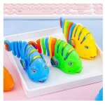 3 pi�ces jouets en forme dhorloge pour poissons de dessins anim�sclockwork swinging cartoon fish toysflottant ...