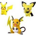 3 pices pokemon figurine 4. 5 cm raichu pikachu pichu figurine daction poupes collections a232