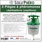 3 pi�ges � ph�romones funnel trap soluphero ? pi�ge papillons l�pidopt�res ? usage jardin & vergers ? ...