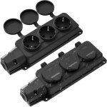 3 prises de courant �tanches pour lext�rieur bo�tier ip54 avec couvercles rabattables prises multiples ...