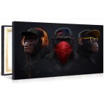 3 sages tableau singes pop art cadre singes deco moderne cool animal toile art pour salon dcoration ...