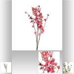 3 tiges fleur de cerisier artificiel 110cm rose fuchsia