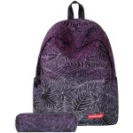 Cartable fille - impression floral - violet - 30 * 17 * 40cm - d�compression