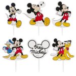 Décors pics à gâteau - mickey - 30 pièces - papier - 6 décorations différentes - noir Décors pics à gâteau - mickey - 30 pièces - papier - 6 décorations différentes - noir
