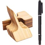 tiquettes de plantes - bambou - 30 pcs - cologique - durable - marron