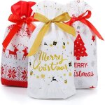 30 pcs sacs de nol pour chocolats biscuits bonbons sapin de nol sacs de cadeaux nol 235 x 15cm pochette ...
