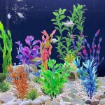 30 pi�ces plantes artificielles aquarium plantes en plastique daquarium fish tank ornements deco vives ...