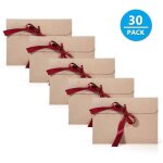 30 pi�ces r�tro papier kraft enveloppe avec 30 pi�ces ruban id�al pour les enveloppes de thanksgiving ...