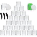 30 pots � cr�me vides 10 ml en verre - mini r�cipients cosm�tiques blancs avec couvercle - pour �chantillons ...