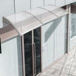 300 * 96cm auvent - marquise de porte en polycarbonate matriel en aluminium