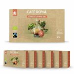 300 capsules compatibles nespresso pro - caf espresso forte bio - dosettes by caf royal