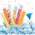 300pcs moule sac popsicle avec entonnoir sachet glace  leau 55 x 28 cm diy popsicle pochette glaces ...